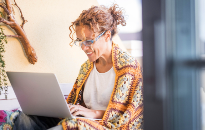 Woman on her laptop